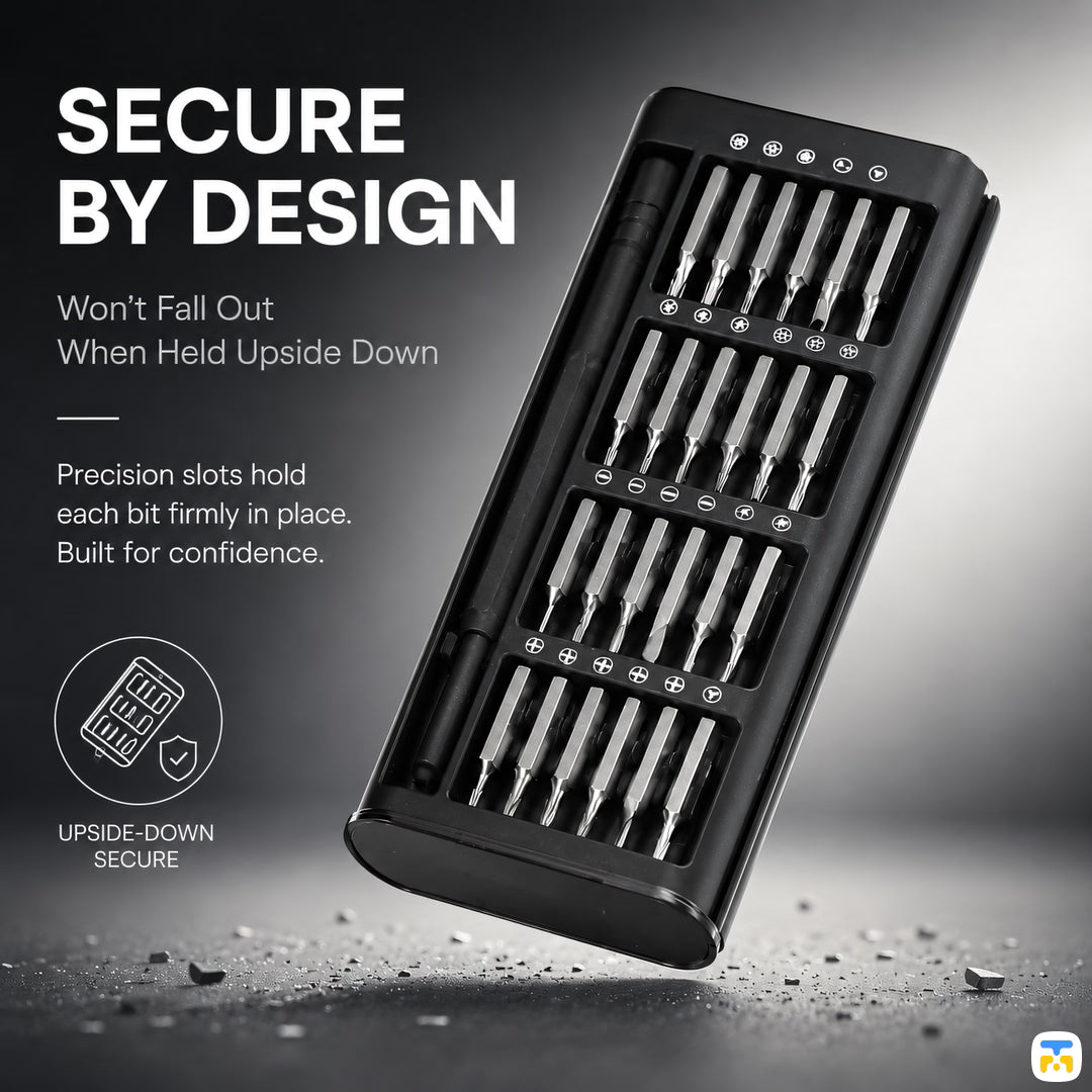 SECURE BY DESIGN - 24-in-1 Screwdriver Set - Portable Full Set