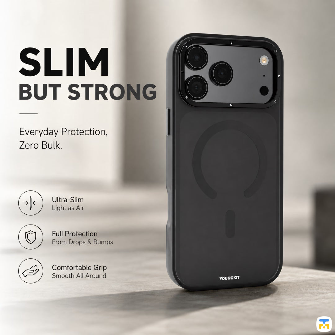 Slim But Strong - YOUNGKIT for iPhone 17 Series Hidden Sand Matte Texture Case