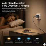 Auto-Stop Protection
Safe Overnight Charging - 36W USB-C to Lightning 90° Angled Data Cable 1.2m with Smart Auto Power Off