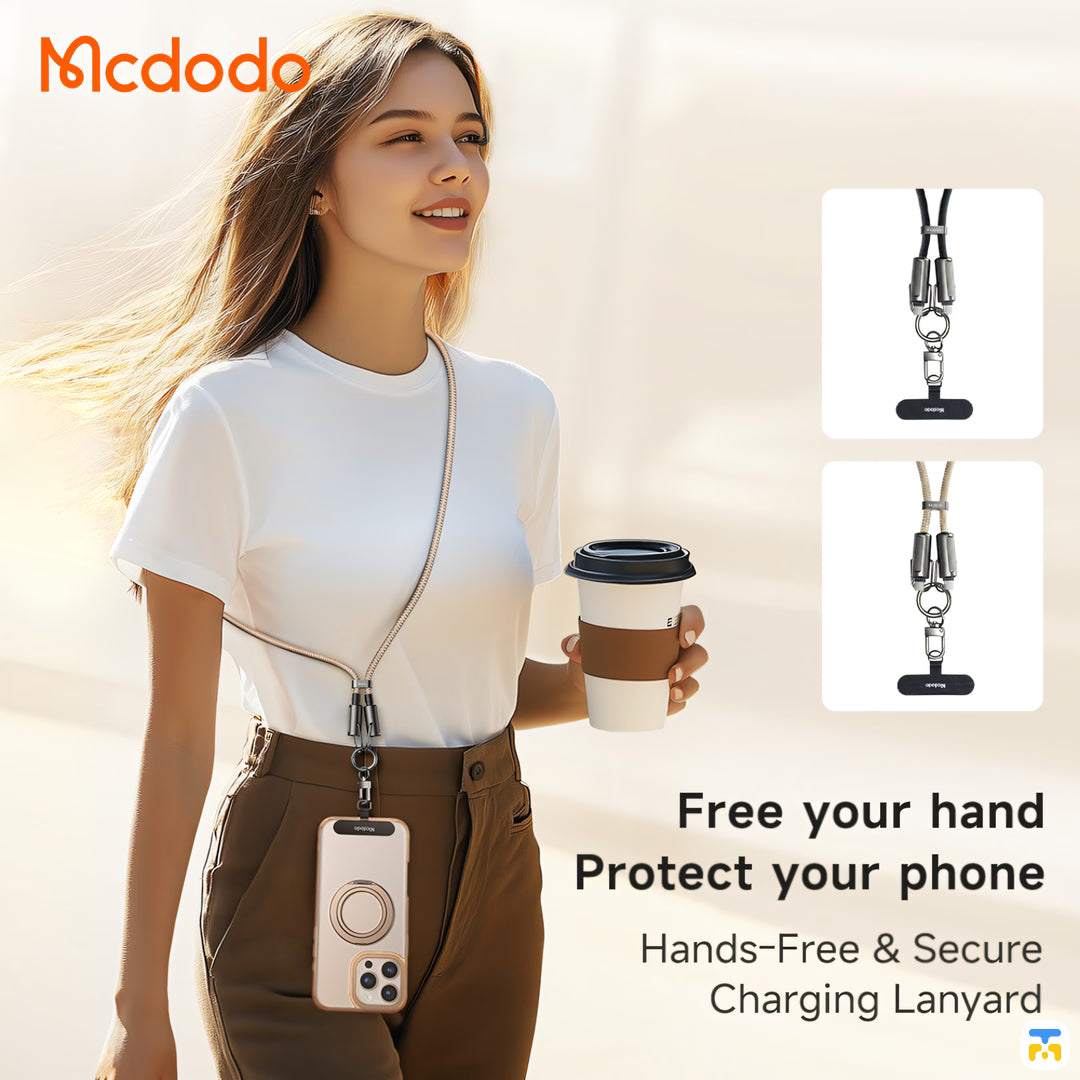 Free your hand
Protect vour phone - 60W USB-C to USB-C Data Cable & Phone Lanyard for Anti-Theft & Lightweight
