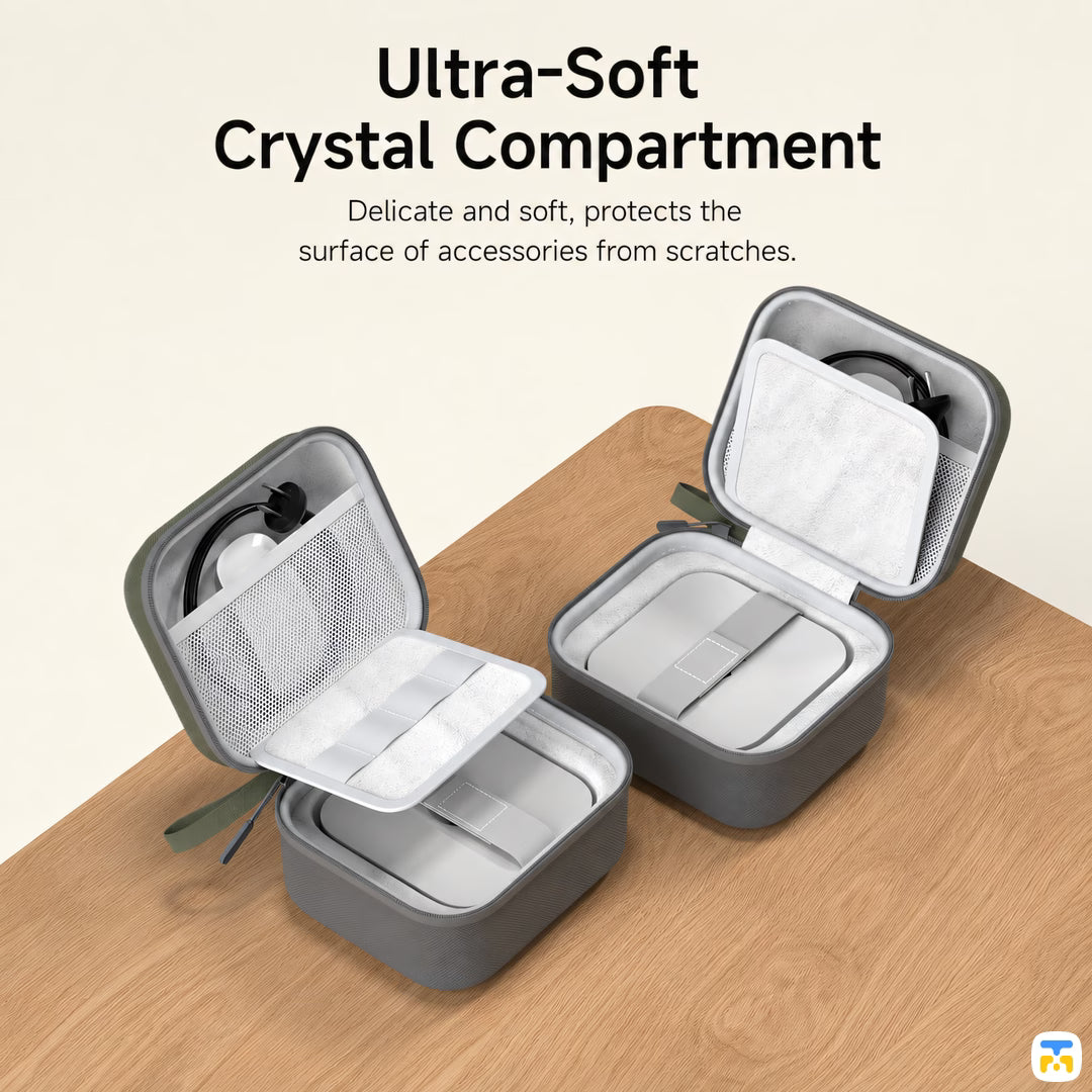 Ultra-Soft Crystal Compartment - HAGiBiS Electronic Organizer for Mac Mini M4