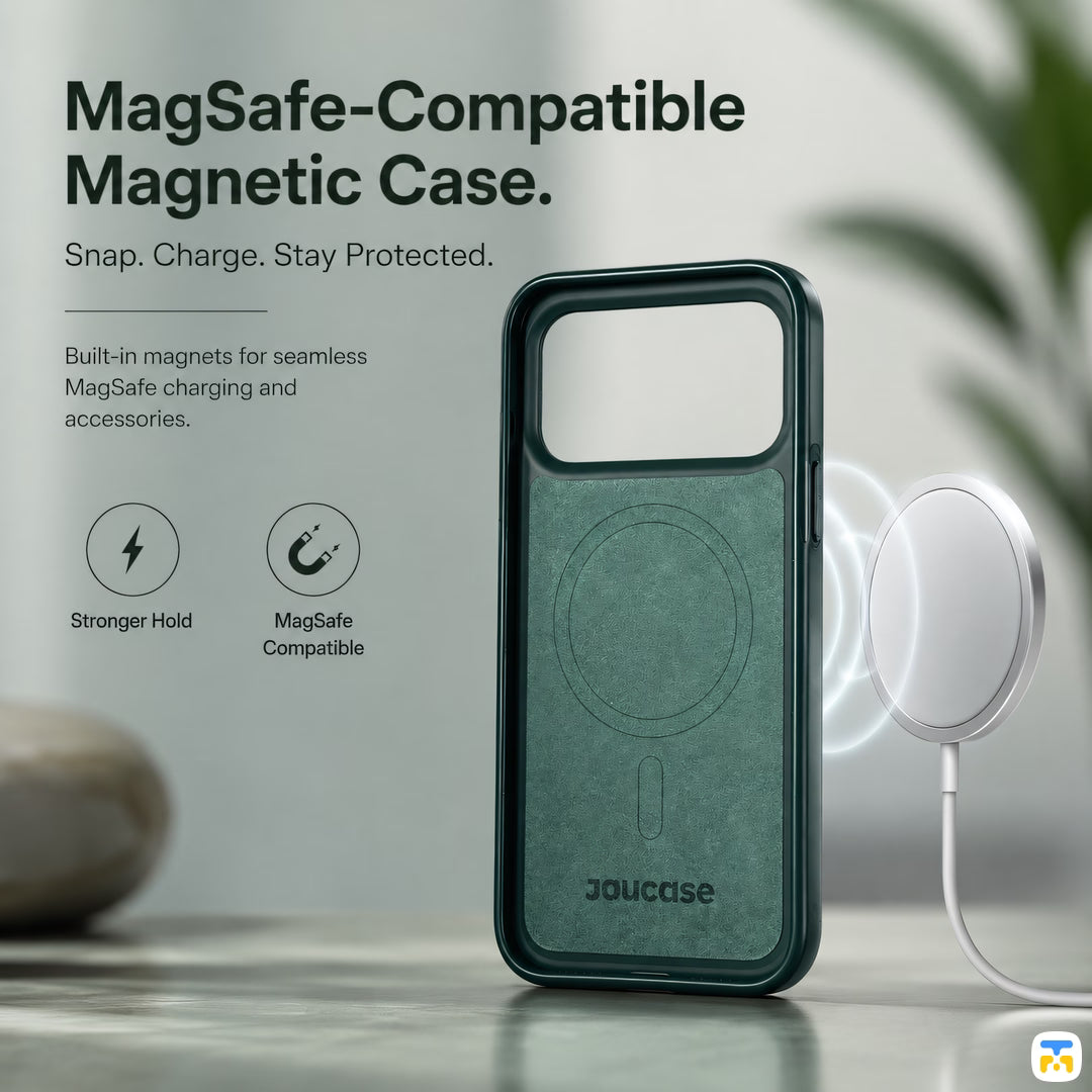 MagSafe-Compatible Magnetic Case - Jaucase Shuck Up Matte Dot for iPhone 17 Series - Magnetic Case