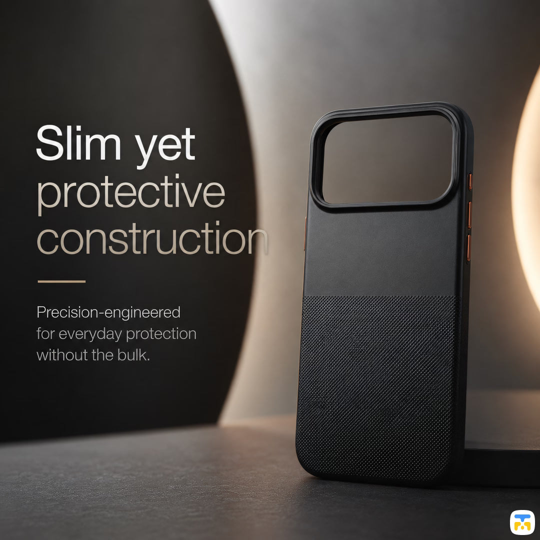 Slim yet protective construction - Jaucase Shuck Up Matte Dot for iPhone 17 Series - Magnetic Case