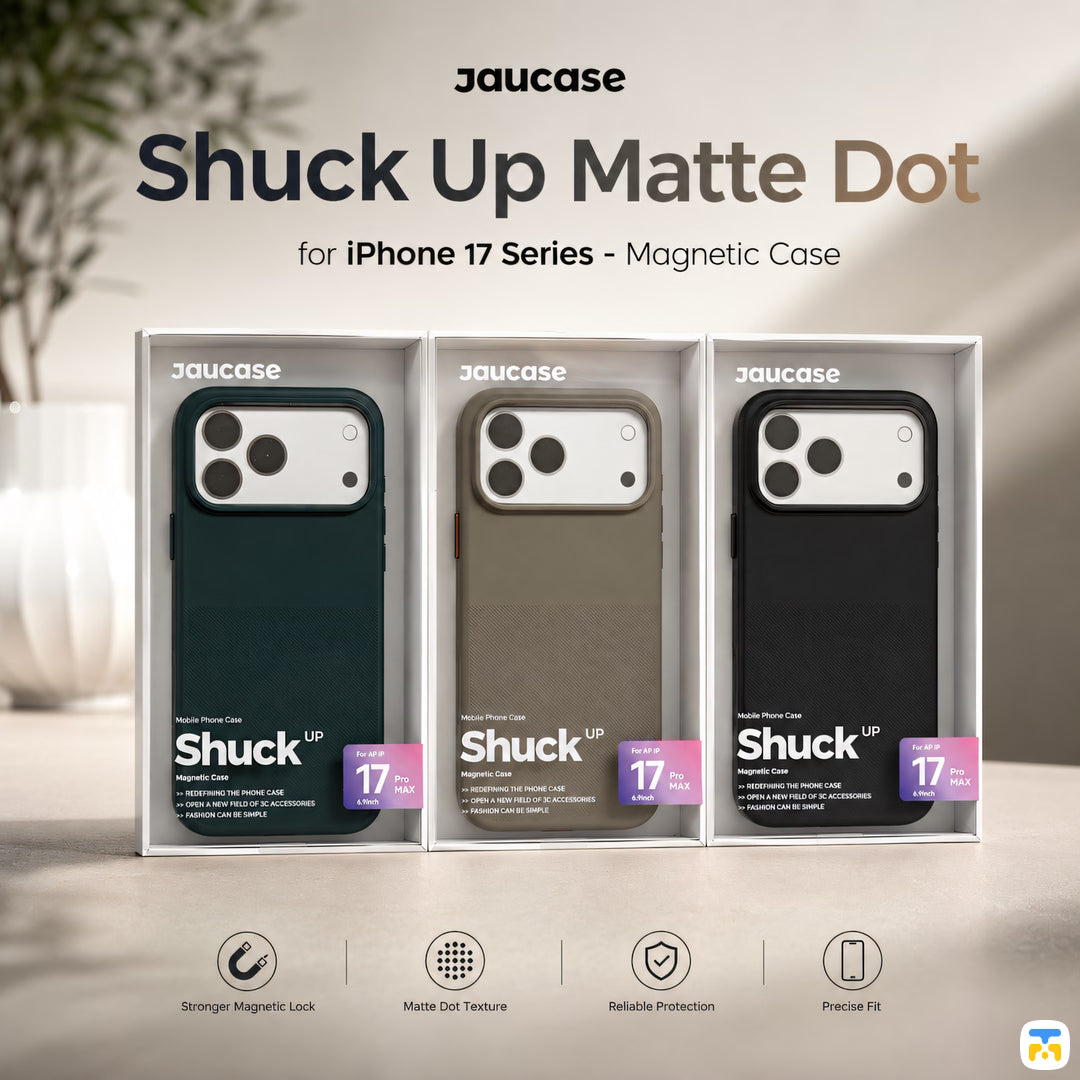 Jaucase Shuck Up Matte Dot for iPhone 17 Series - Magnetic Case
