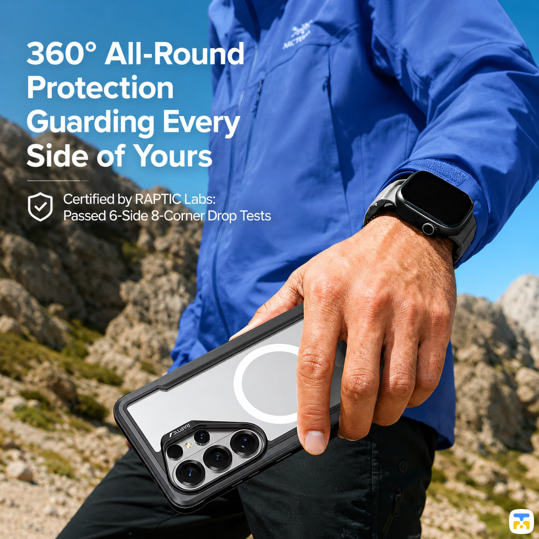 360° All-Round Protection Guarding Every Side of Yours - RAPTIC for Samsung S26 Series Shield Classic Magnetic Case