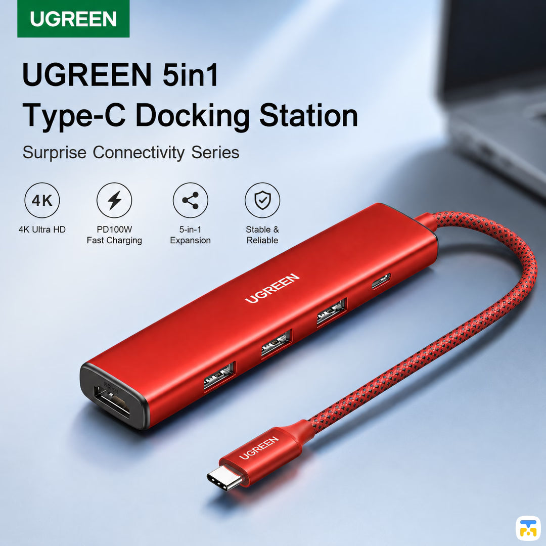UGREEN 5in1 Type-C Docking Station - Surprise Connectivity Series