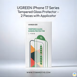 UGREEN iPhone 17 Series Tempered Glass Protector - 2 Pieces with Applicator