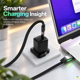 Smarter
Charging Insight - ACEFAST 240W USB-C 1.6 Meter Silicone Tri-Shape Cable with LED Light