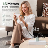 1.6 Metres
More Possibilities - ACEFAST 240W USB-C 1.6 Meter Silicone Tri-Shape Cable with LED Light