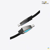 ACEFAST 240W USB-C 1.6 Meter Silicone Tri-Shape Cable with LED Light