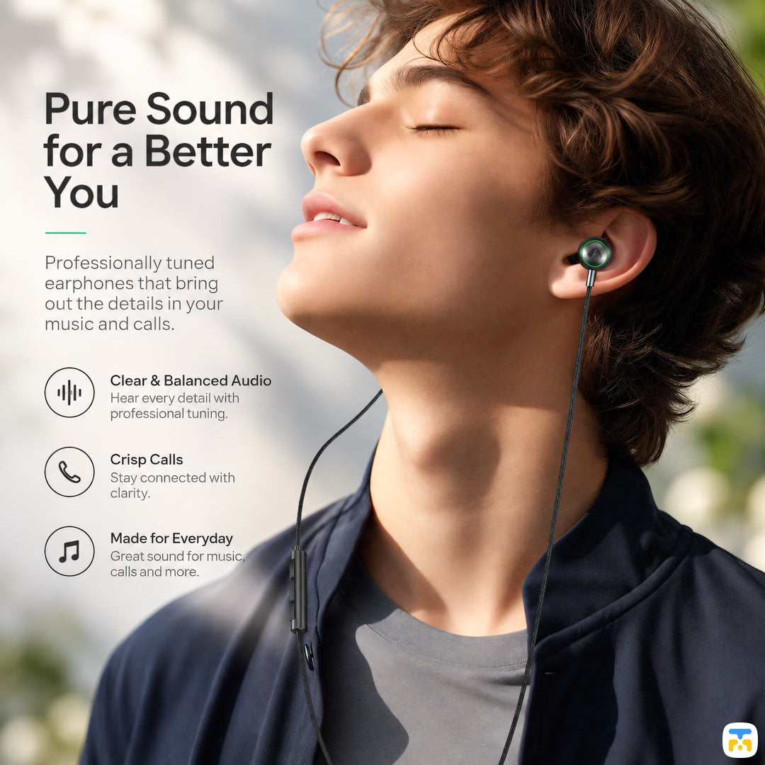 Pure Sound
for a Better
You - ACEFAST 3.5mm In-Ear Wired Earphones with Mic