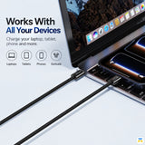  Works With
All Your Devices - ACEFAST 60W USB-C 1.2 Meter Zinc Alloy Braided Cable