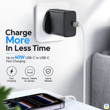 Charge
More
In Less Time - ACEFAST 60W USB-C 1.2 Meter Zinc Alloy Braided Cable