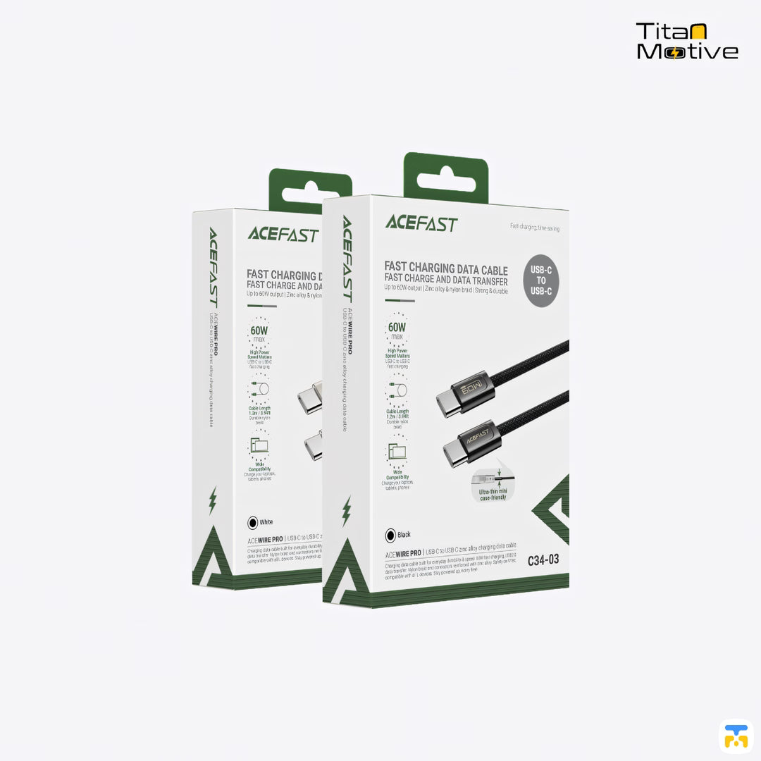 ACEFAST 60W USB-C 1.2 Meter Zinc Alloy Braided Cable