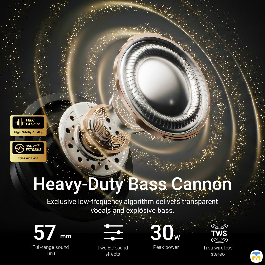 Heavy-Duty Bass Cannon - ACEFAST K12 Pro Wireless Speaker with Digital Display and RGB Light