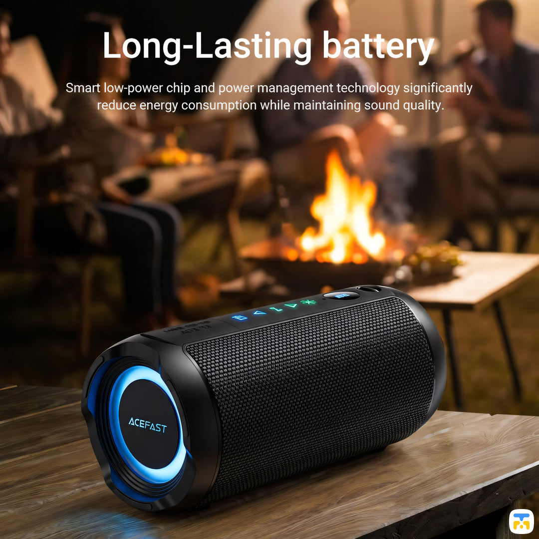Long-Lasting battery - ACEFAST K12 Pro Wireless Speaker with Digital Display and RGB Light