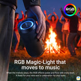 RGB Magic-Light that
moves to music - ACEFAST K12 Pro Wireless Speaker with Digital Display and RGB Light