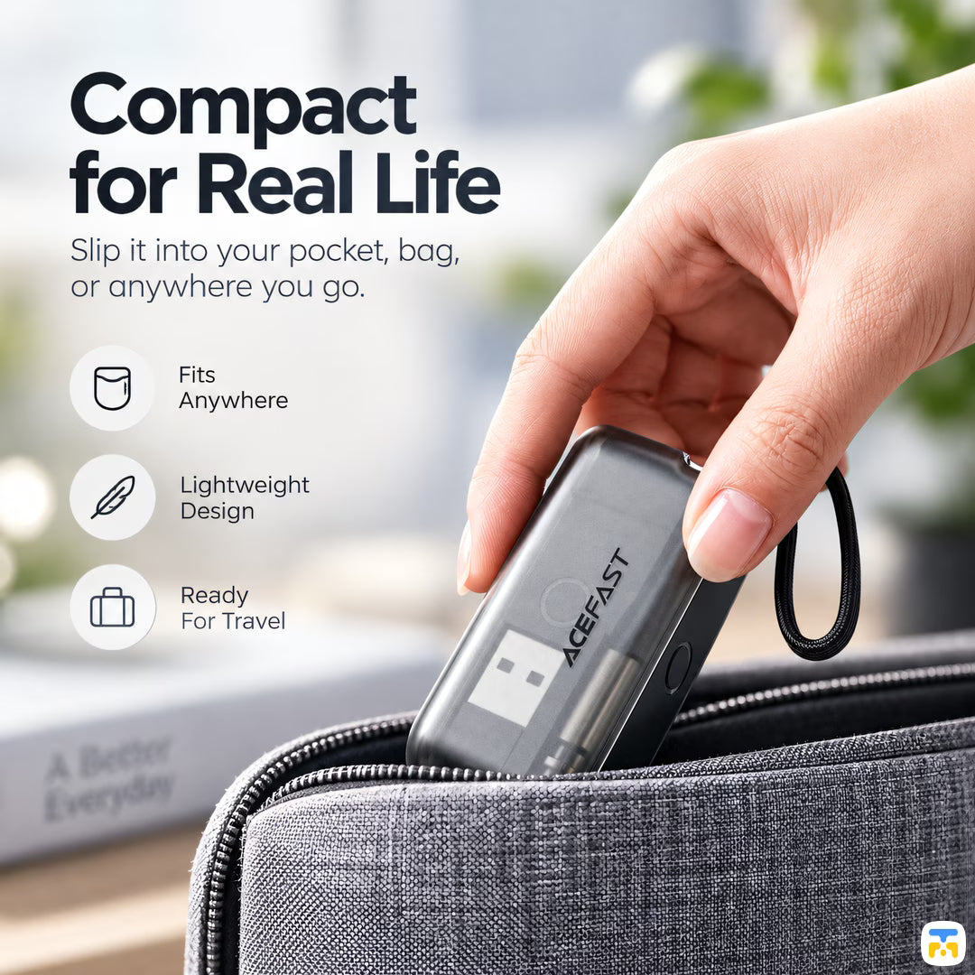 Compact
for Real Life - ACEFAST Multi-Function Travel Set (Cable+Stand+SIM Ejector+Card Slot)