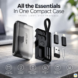 All the Essentials
In One Compact Case - ACEFAST Multi-Function Travel Set (Cable+Stand+SIM Ejector+Card Slot)