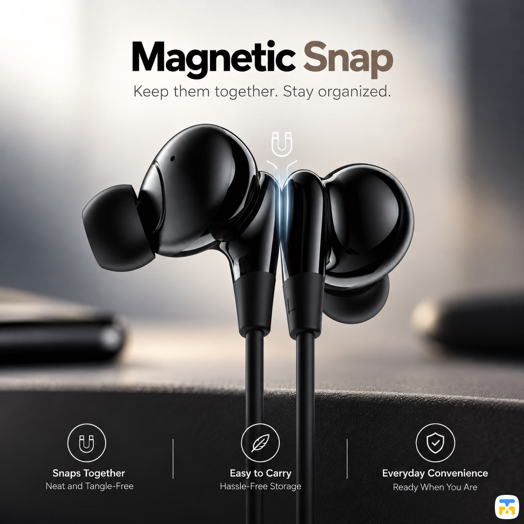 Magnetic Snap - ACEFAST N13 Wireless Earphones with Display & 200 Hours Battery-Life