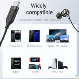 Widely
compatible - ACEFAST USB-C In-Ear Wired Earphones with Mic
