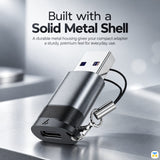 Built with a
Solid Metal Shell - ACEFAST USB-C to USB-A Adapter - 27W Charge - 10G Data Transfer