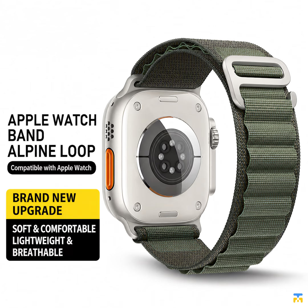 SOFT & COMFORTABLE
LIGHTWEIGHT &
BREATHTABLE - Alpine Loop Apple Watch Strap for 38-49mm