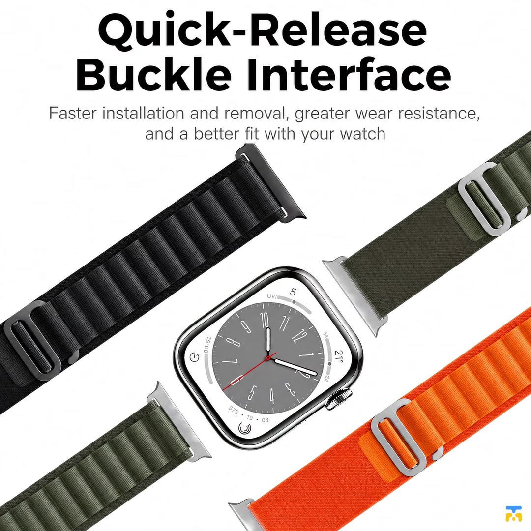Quick-Release Buckle Interface - Alpine Loop Apple Watch Strap for 38-49mm