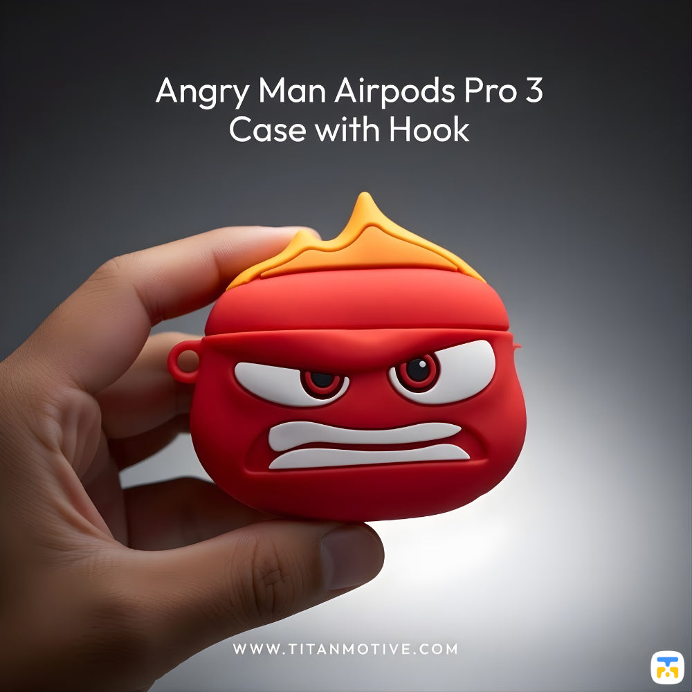 Angry Man Protective Case for AirPods Pro 3 with hook