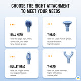 CHOOSE THE RIGHT ATTACHMENT
TO MEET YOUR NEEDS - ANTA Mini Portable Massage Gun - Deep-Tissue, Neck, Shoulder, Back Massager