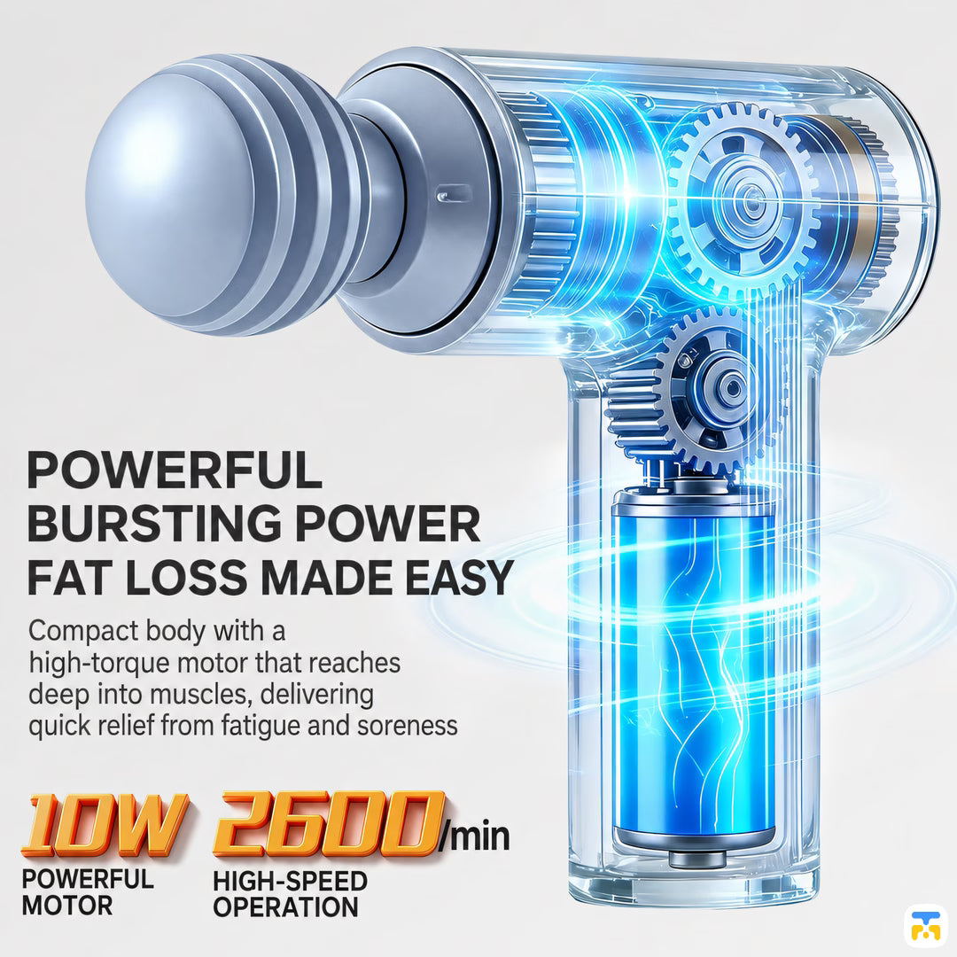POWERFUL
BURSTING POWER
FAT LOSS MADE EASY - ANTA Mini Portable Massage Gun - Deep-Tissue, Neck, Shoulder, Back Massager