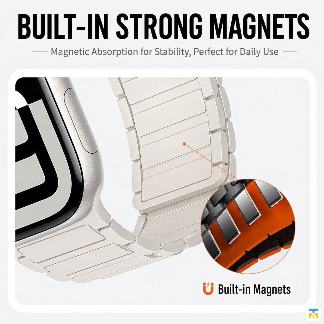 BUILT-IN STRONG MAGNETS - Apex Magnetic Apple Watch Strap for 38-49mm