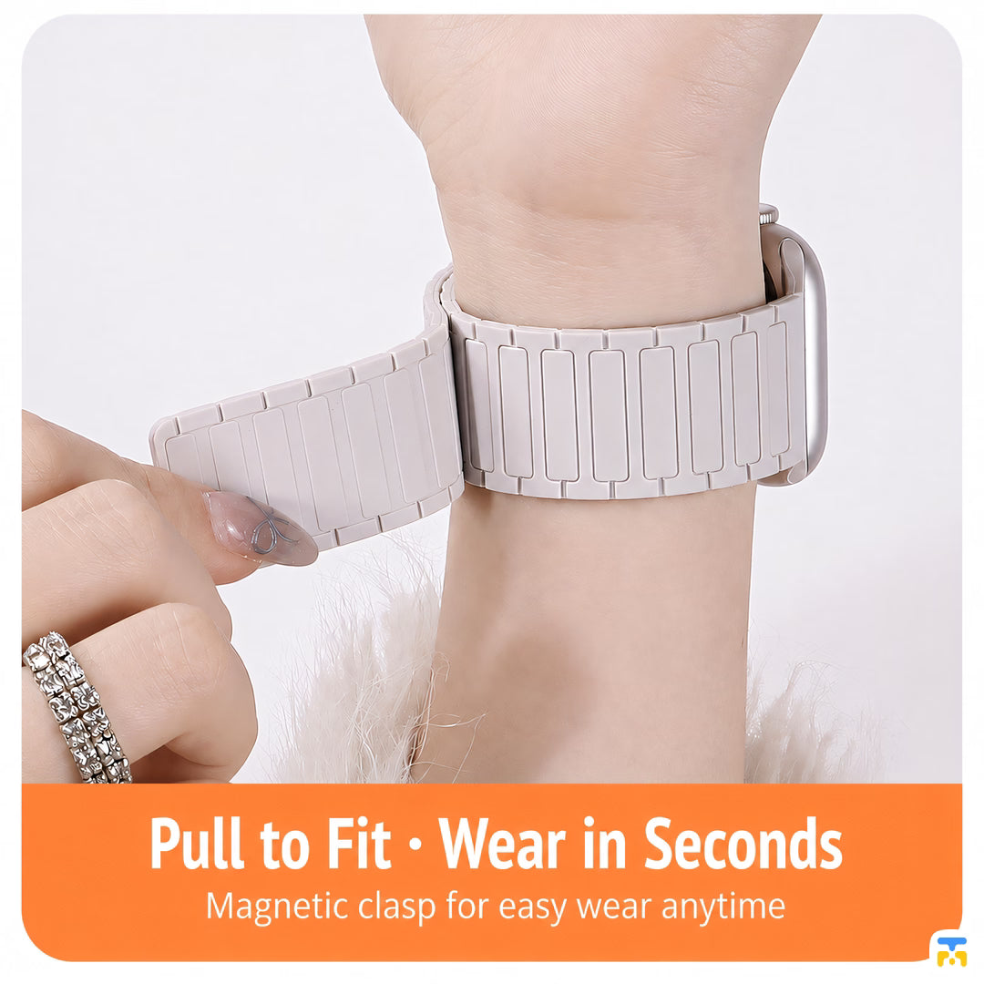 Pull to Fit • Wear in Seconds
Magnetic clasp for easy wear anytime - Apex Magnetic Apple Watch Strap for 38-49mm