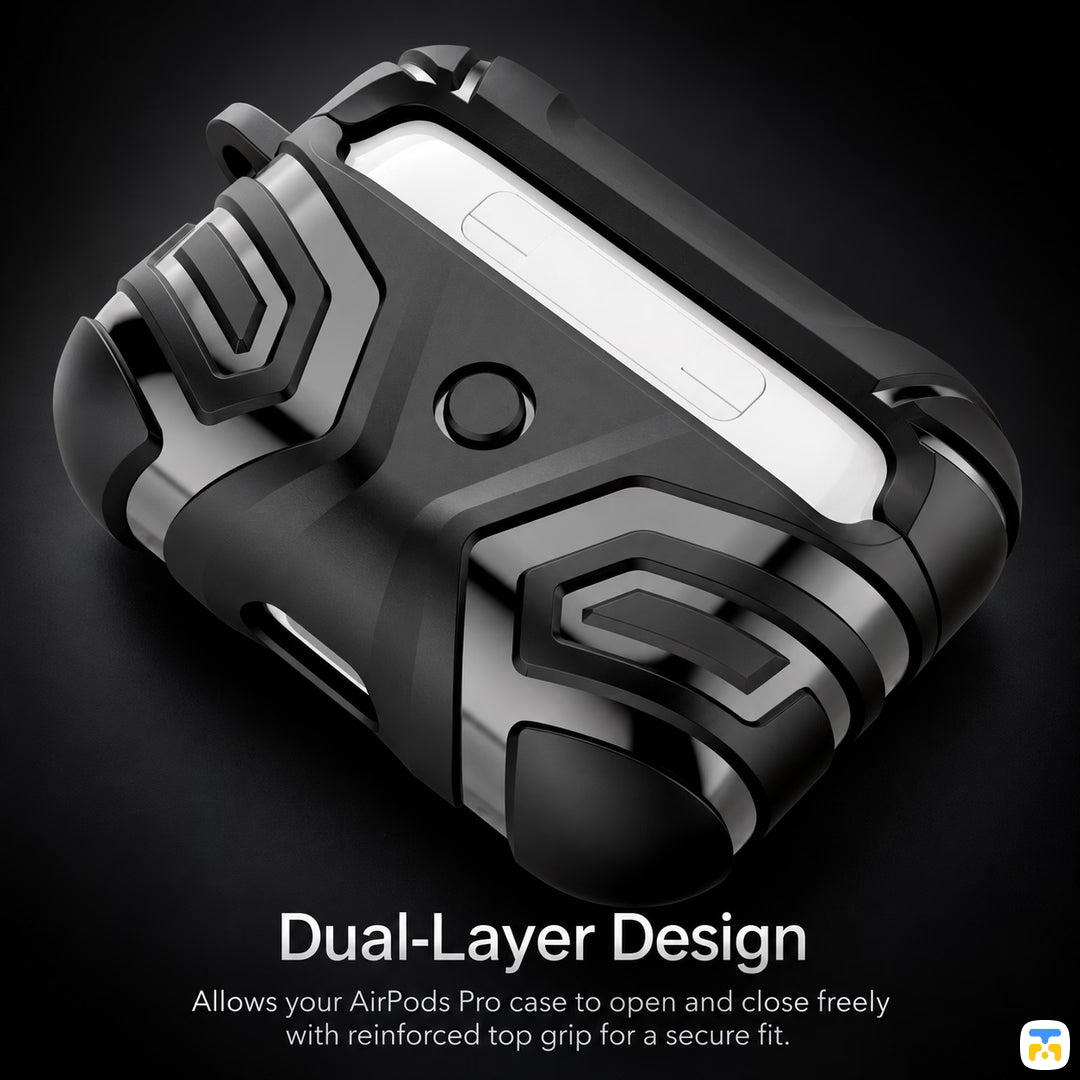 Dual-Layer Design - Apex Stealth Protective AirPods Case