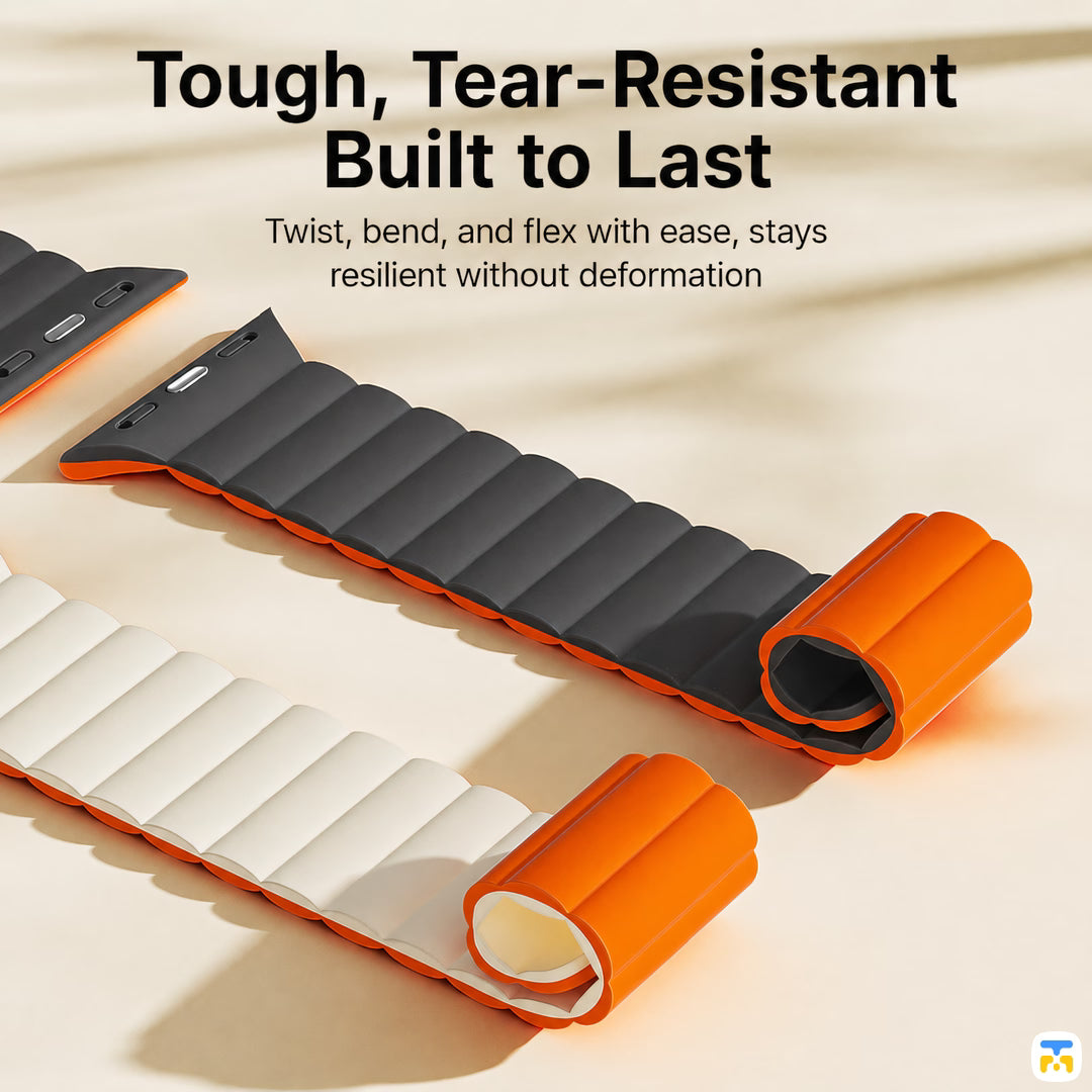 Tough, Tear-Resistant&nbsp;Built to Last - Apple Watch Magnetic Sport Loop Band - CangHua