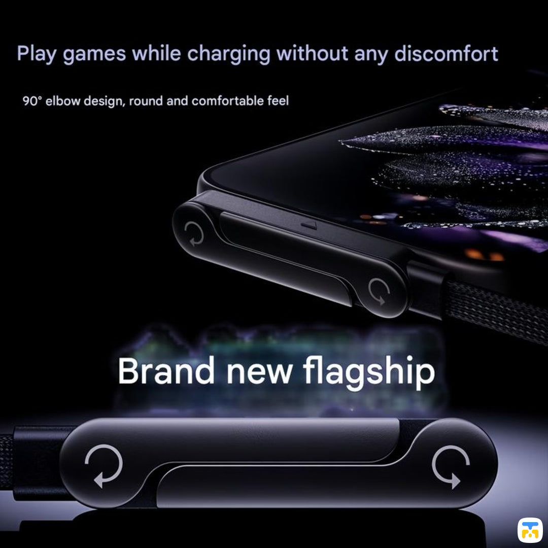 Play games while charging without any discomfort - Basemo 240W Phone Stand USB-C Cable