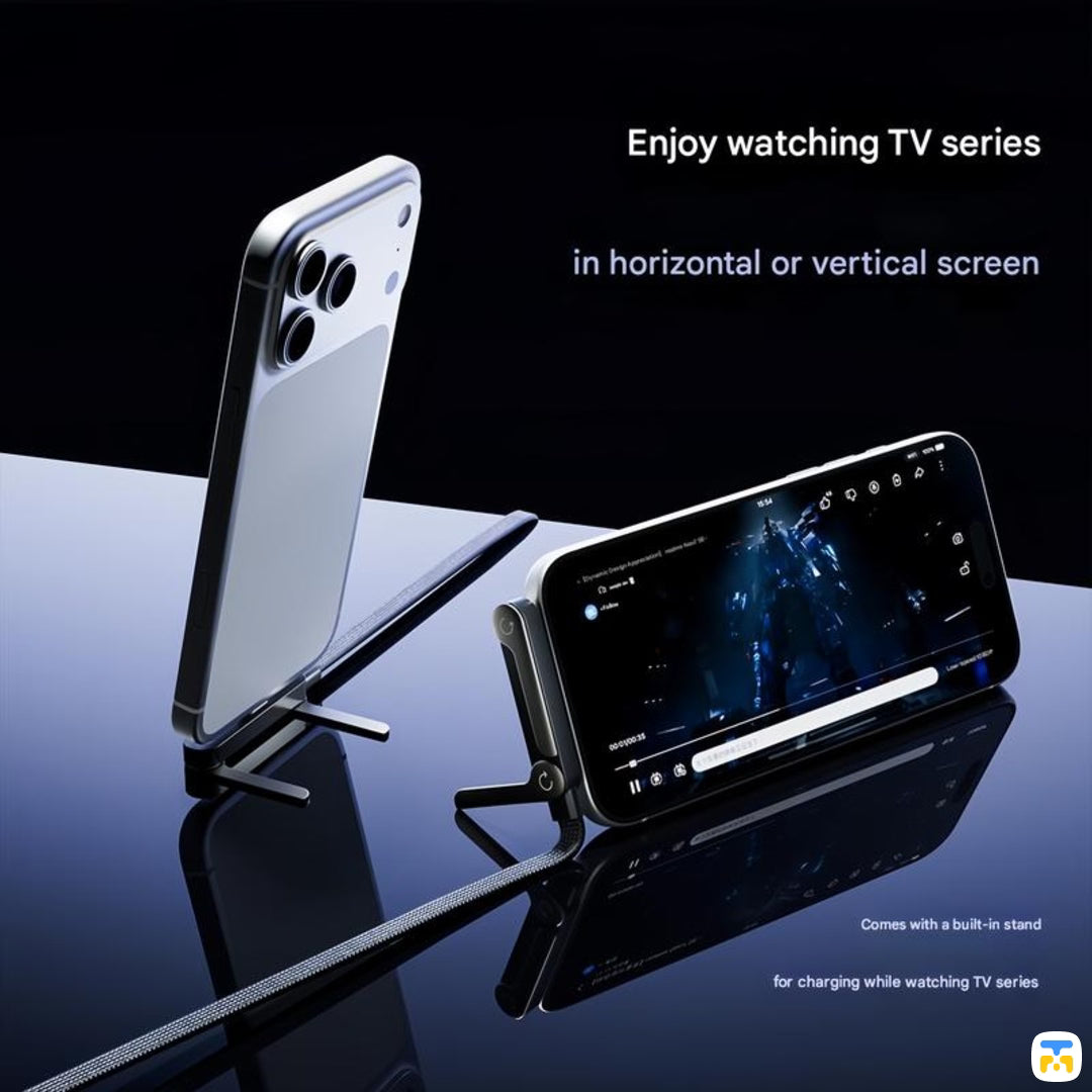 Enjoy watching TV series - Basemo 240W Phone Stand USB-C Cable