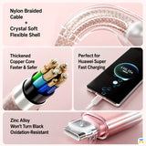 Basemo Magnetic 3in1 120W Fast Charging Cable 1.2 Meter
