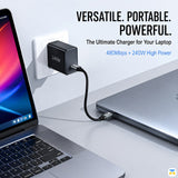 VERSATILE. PORTABLE
POWERFUL - Basemo Magnetic Short 240W Charging & 480Mbps Data Cable 0.2 Meter