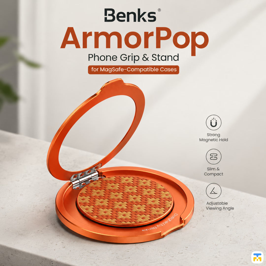 Benks ArmorPop Phone Grip & Stand for MagSafe-Compatible Cases
