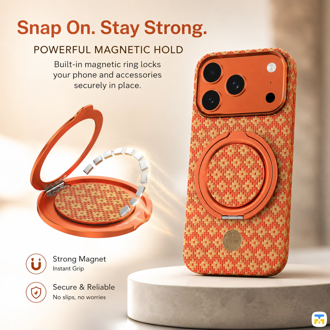 Firm Magnetic Attachment - Benks ArmorPop Phone Grip & Stand for MagSafe-Compatible Cases