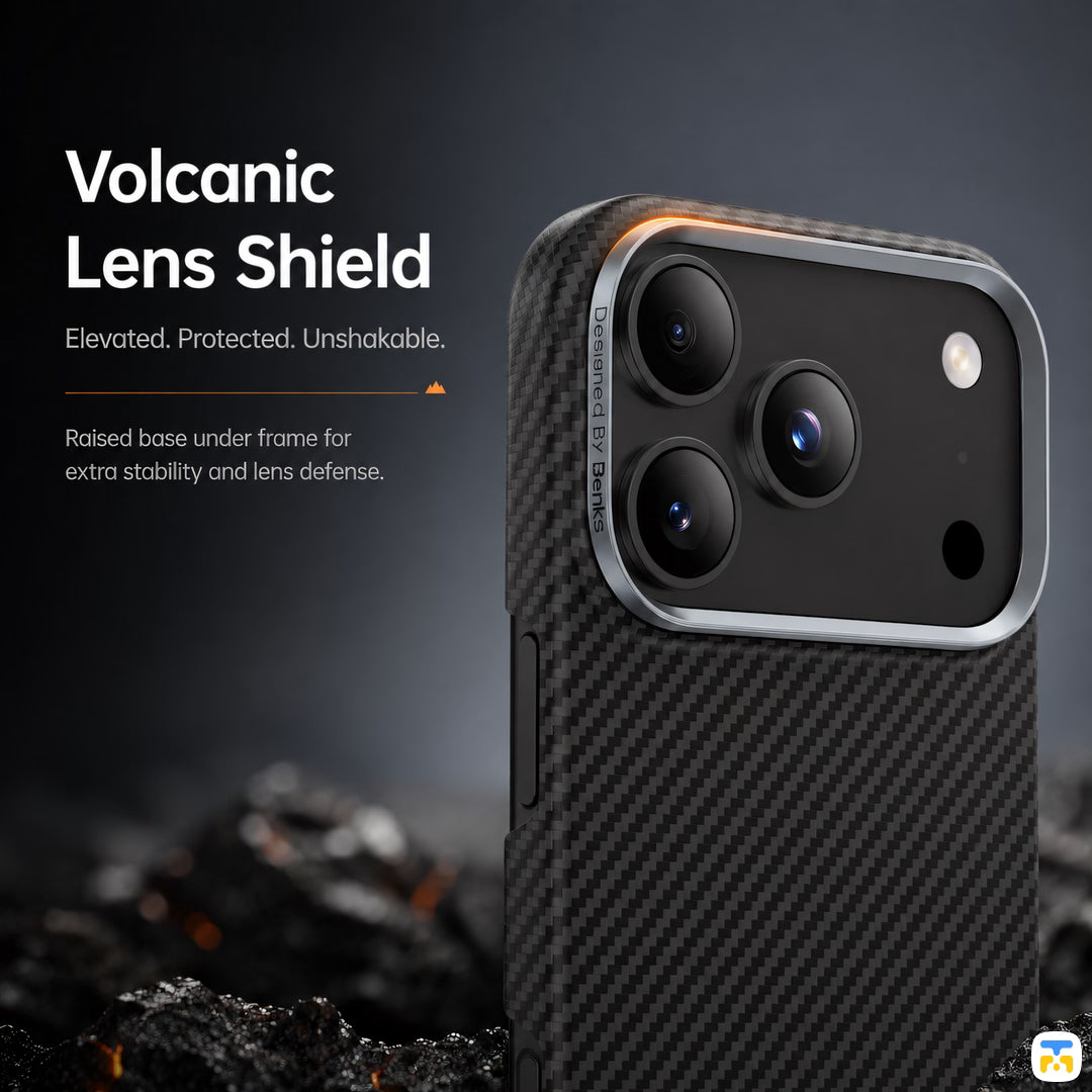 Volcanic Lens Shield - Benks for iPhone 17 Series ArmorAir 600D Case built with Kevlar