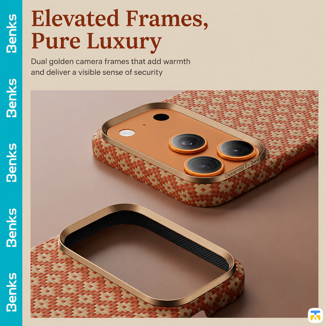 Elevated Frames, Pure Luxury - Benks for iPhone 17 Series ArmorAir ArmorGrid Case built with Kevlar