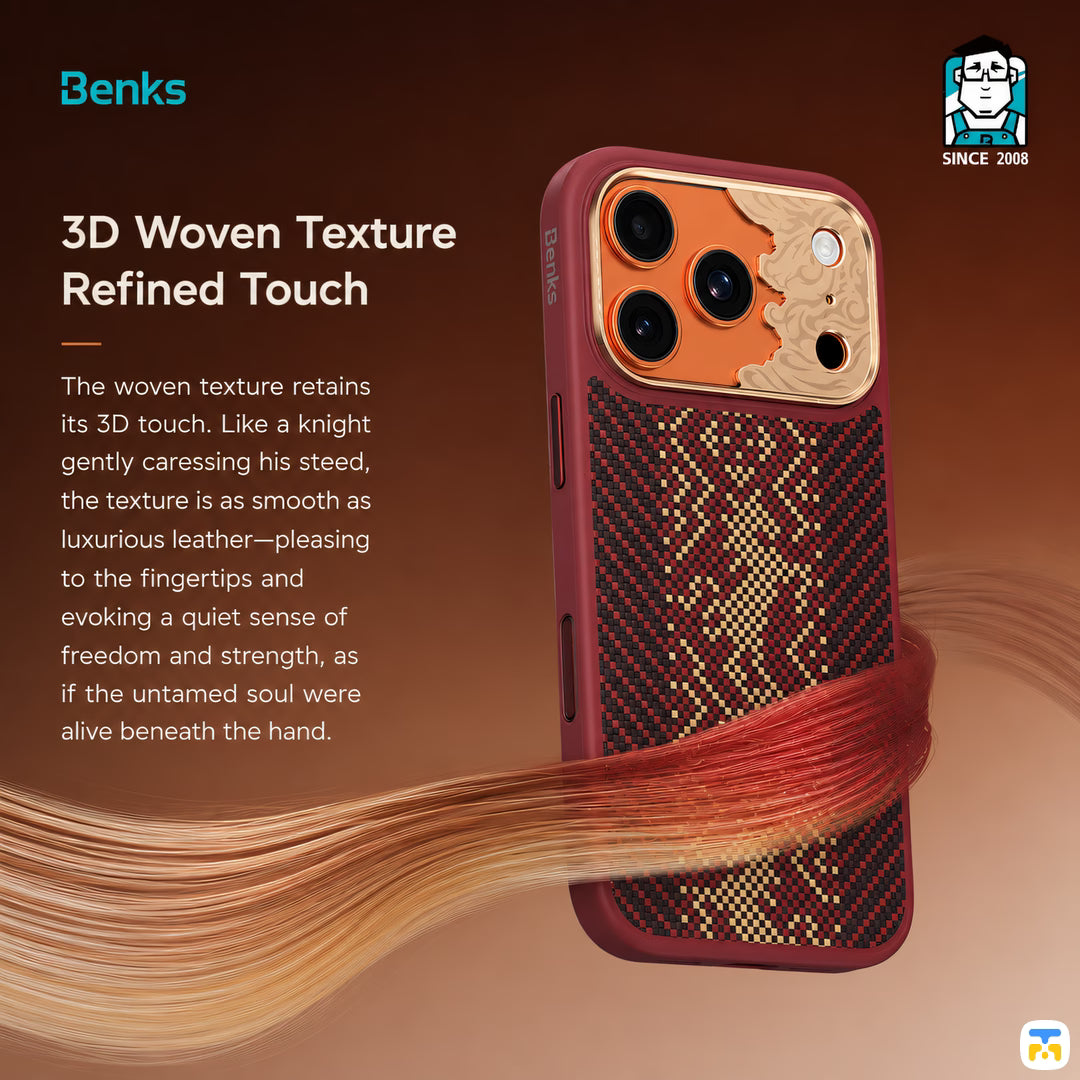 Benks for iPhone 17 Series ArmorPro Knight Case built with Kevlar