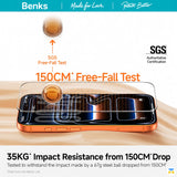 35KG* Impact Resistance from 150CM Drop - Benks for iPhone 17 Series OmniWarrior Screen Protector