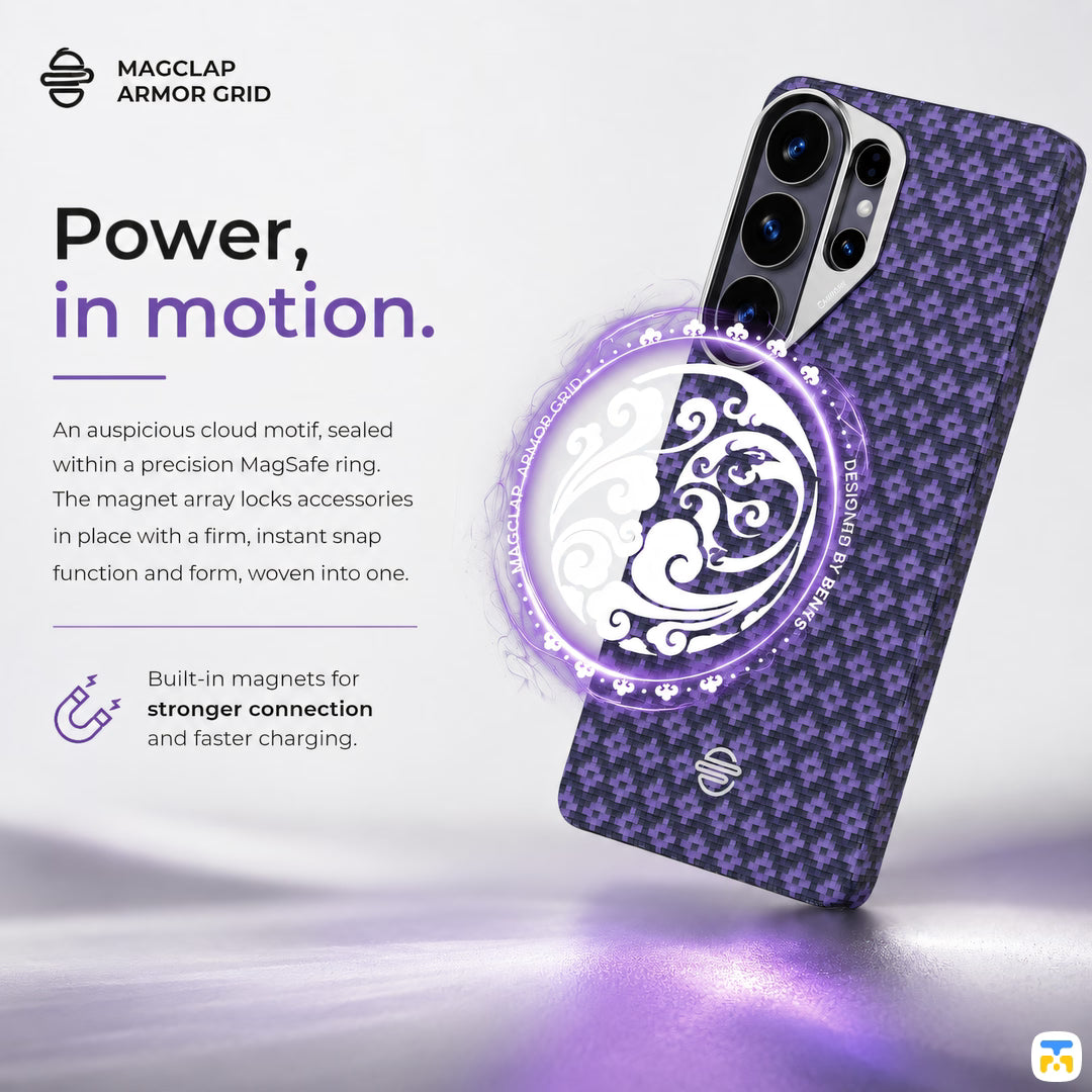 Power,
in motion - Benks for S26 Series ArmorGrid Air Case built with Kevlar