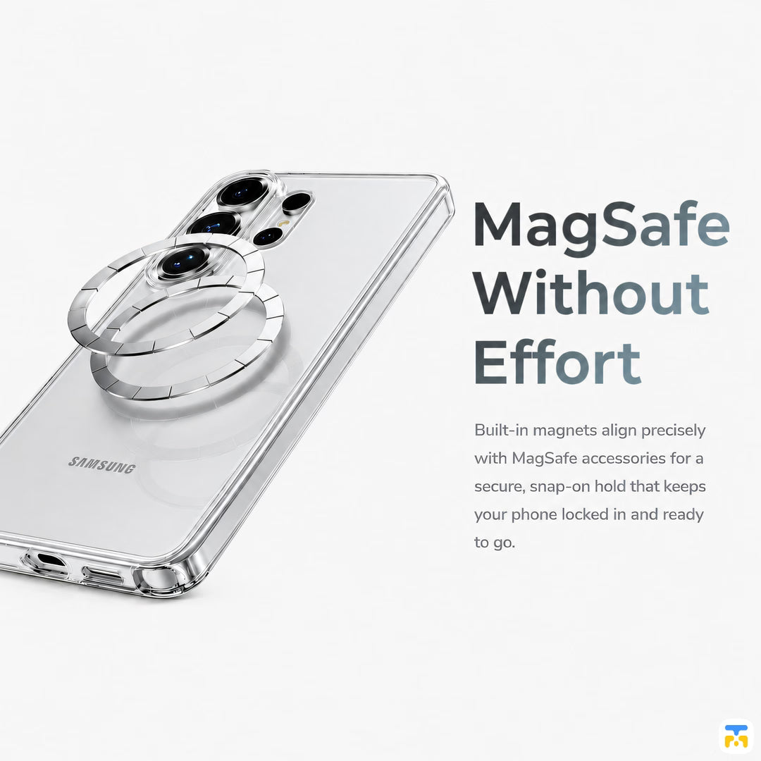 MagSafe Without Effort - Benks for S26 Series Magnetic TPU Frame Crystal Phone Case