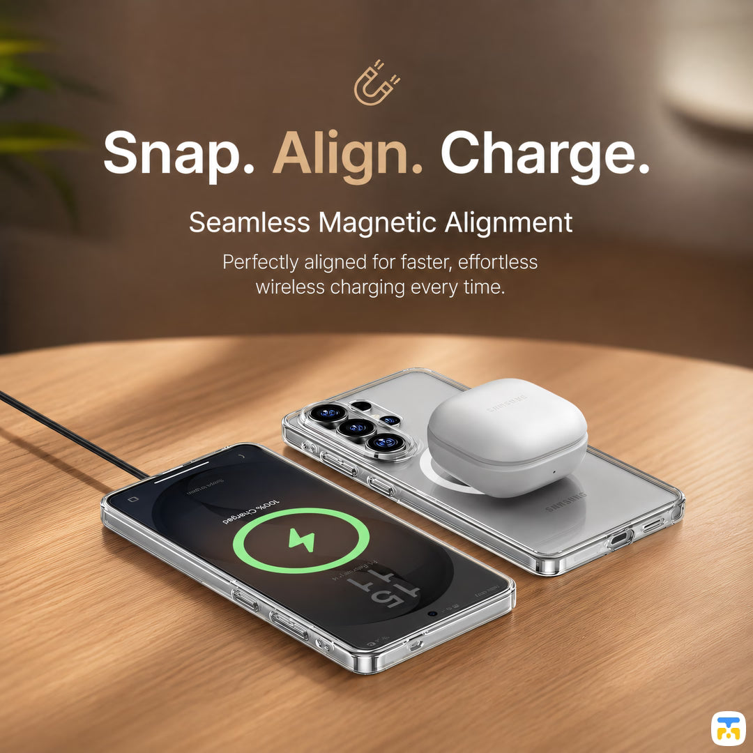 Snap. Align. Charge. - Magnetic Crystal Phone Case - S26 Ultra