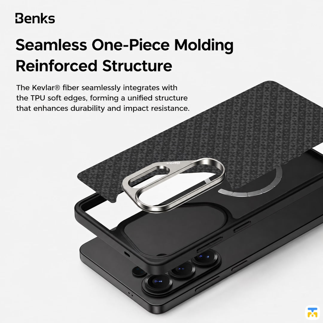 Seamless One-Piece Molding
Reinforced Structure - Benks for Samsung S26 Ultra ArmorGrid ArmorPro Case built with Kevlar