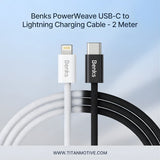 Benks PowerWeave USB-C to Lightning Charging Data Cable - 2 Meter